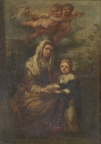 Santa Ana dando una lección a la Virgen, Murillo